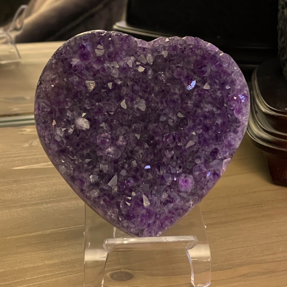 Amethyst heart cluster